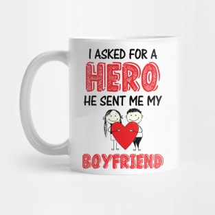 Girlfriends, boyfriend, hero Mug